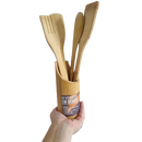 Kit Utensílios em Bambu 05 Peças