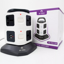 Torre de Tomada Elétrica com 7 Entradas Universais e 2 Portas USB