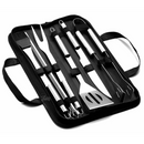 Kit Churrasco Luxo 9 Peças Inox Profissional Com Maleta