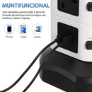 Torre de Tomada Elétrica com 7 Entradas Universais e 2 Portas USB
