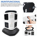 Torre de Tomada Elétrica com 7 Entradas Universais e 2 Portas USB