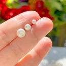 Brinco Trio Pérolas Semijoia Banhada a Ouro 18K