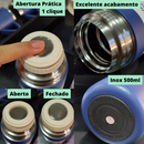 Kit Garrafa Térmica 500ML de Aço Inoxidável com 3 Xícaras