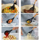 Jogo de Utensílios de Cozinha 12 Peças - Silicone e Cabo de Madeira