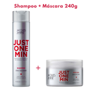 Kit Jacques Janine Just One Min Shampoo 300ml + Condicionador Leave-In 270ml + Máscaras 80g/240g