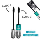 Kit Máscara De Cílios 2 em 1 Rímel 2 em 1 Bella Femme Cílios Curvados