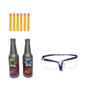 Pistola de Dardos de Pressão com Garrafinhas de Alvo