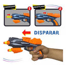 Pistola de Dardos de Pressão com Garrafinhas de Alvo