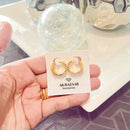 Brinco Argola Colmeia Cravejado De Zircônias Banhado A Ouro 18k