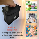 Kit Caneta Colorida Ponta Dupla 24 Peças com Estojo